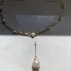 gold pearl antique necklace